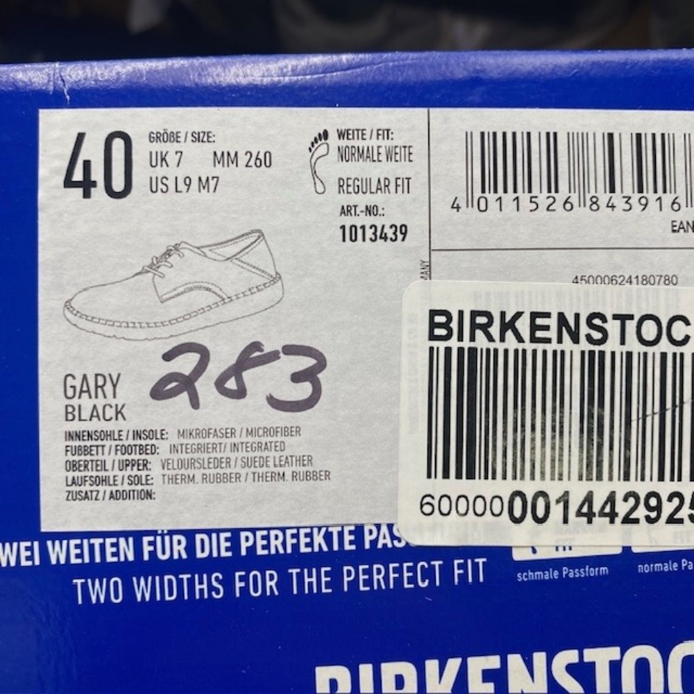Birkenstock Gary Black Suede Lace Up Shoes Women 9 Men 7 Comfort Flat 1013439 - Picture 14 of 14